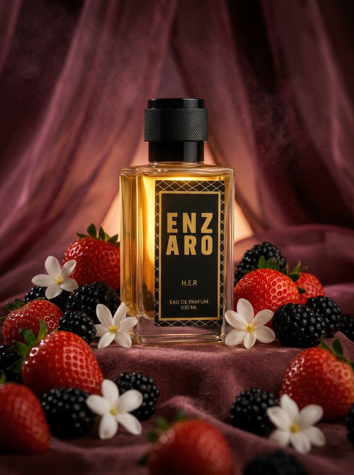 Woman applying perfume